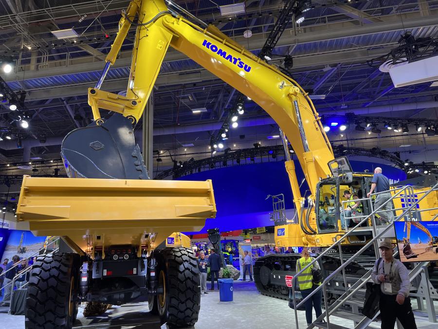 The impressive Komatsu exhibit in the West Hall drew huge crowds each day of the show. The company displayed their complete lineup of machines, and introduced the new PC210 all electric excavator. 