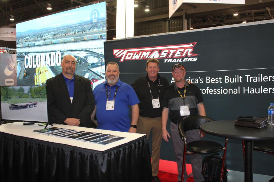 (L-R) are Woody Fisher, Towmaster territory manager; Bob Pace, Towmaster sales manager; Arin Laugtug, Towmaster territory manager; and Phil Mellor of Wagner Cat, Albuquerque, N.M. 