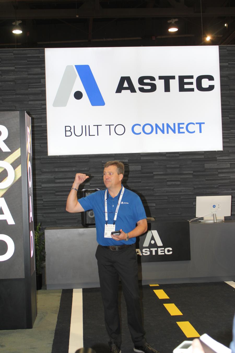 Jaco van der Merwe, president and CEO of Astec Industries Inc. at the company’s press conference. 