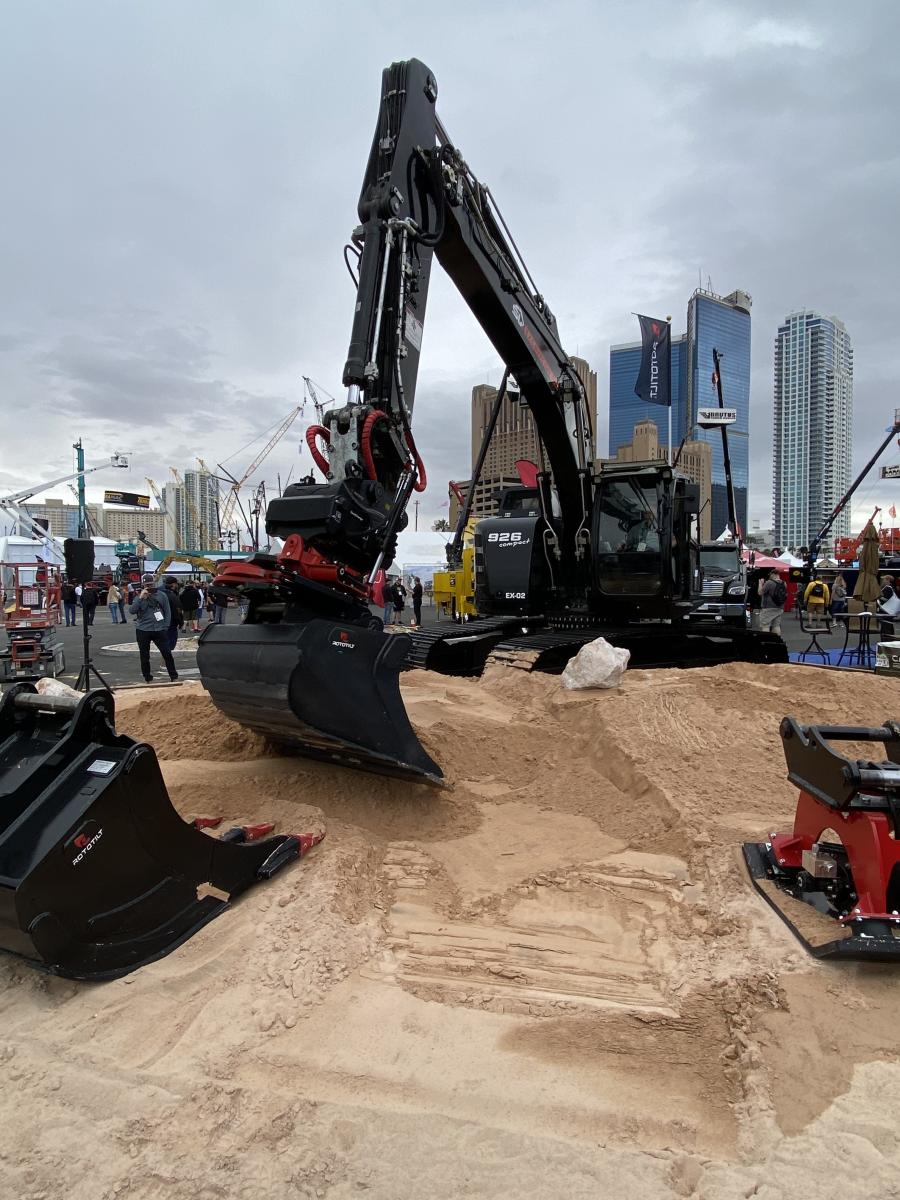 Rototilt, the company who pioneered tilt rotators in North America, demonstrated its system.  