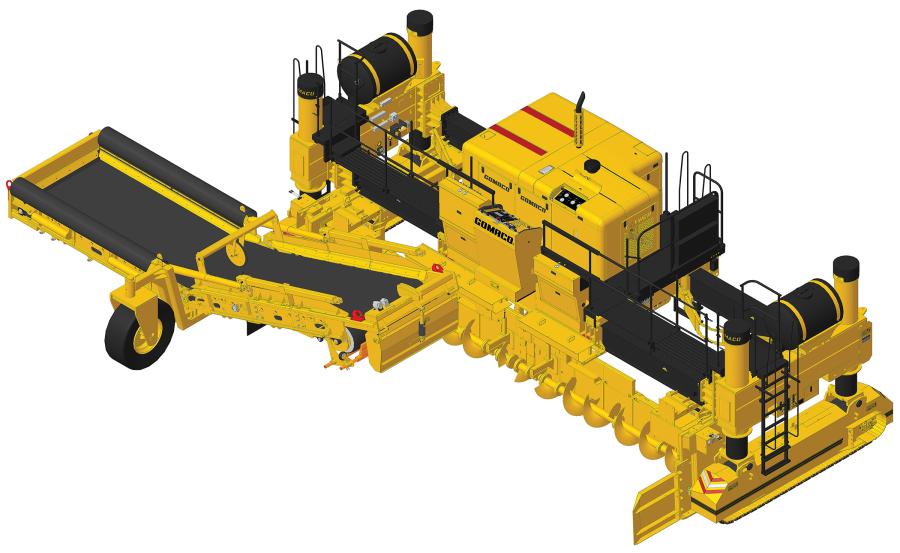 The new GOMACO GP460 is an up to 50 ft. wide placer/spreader and up to a 40 ft. wide slipform paver.