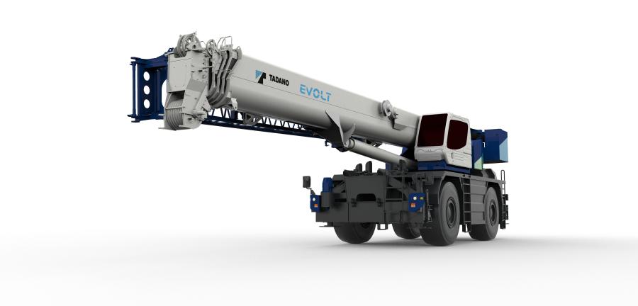The GR-1000XLL EVOLT can travel to work sites and take care of all lifting operations there exclusively with energy supplied by its batteries, making fully zero-emission operation possible, the manufacturer said.
