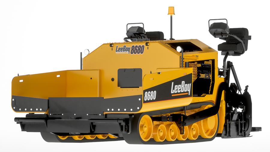 The 8680 has the ability to travel up to 616 feet per minute or 7 mph with a paving speed of up to 300 feet per minute, or 3.4 mph using high speed smooth rubber tracks.