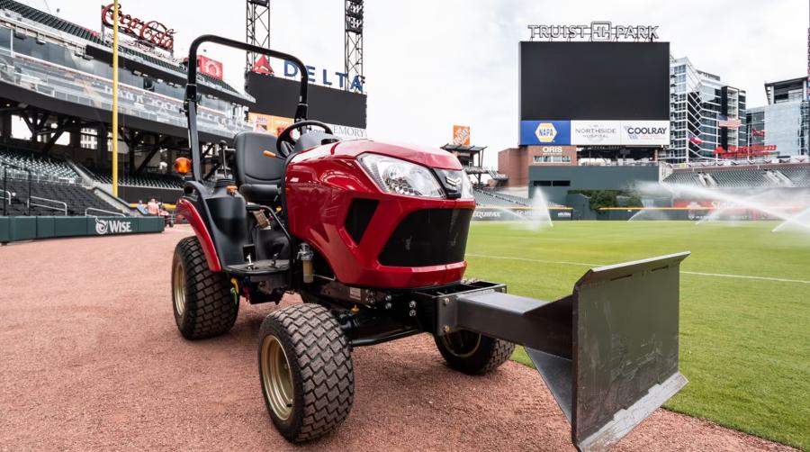 Yanmar’s SA223 tractors support Braves field management at Truist Park.