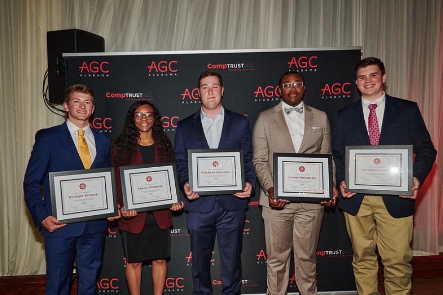 At the ceremony, the chapter awarded scholarships to the following six undergraduate students who have chosen to pursue a career in construction or a related field.