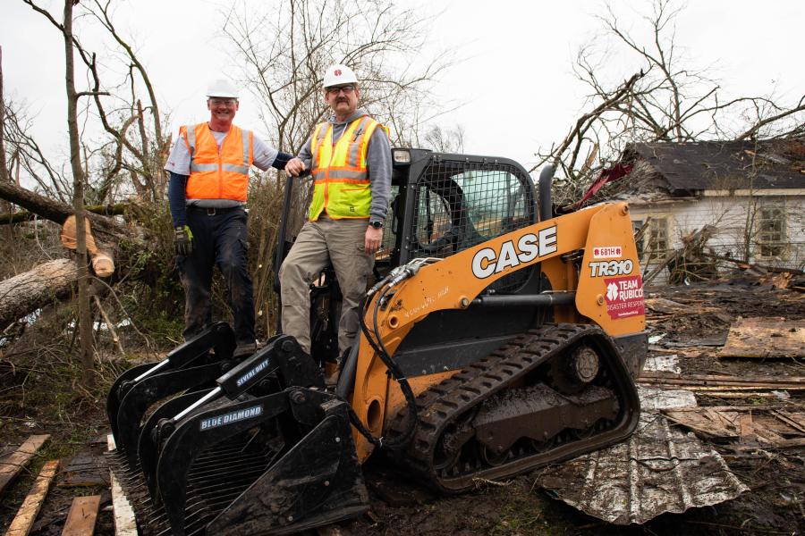 Tidewater Equipment provided Case compact track loaders to help Team Rubicon with the intense cleanup operation that took place in Selma, Ala., between Jan. 23 and March 10, 2023.