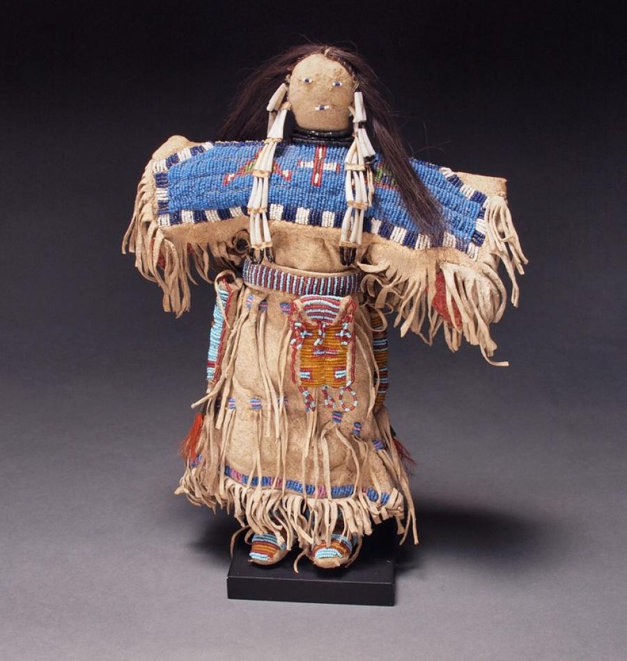 A beaded doll that will be part of the Shelburne Museum's collection at the Perry Center for Native American Art. (Shelburne Museum photo)