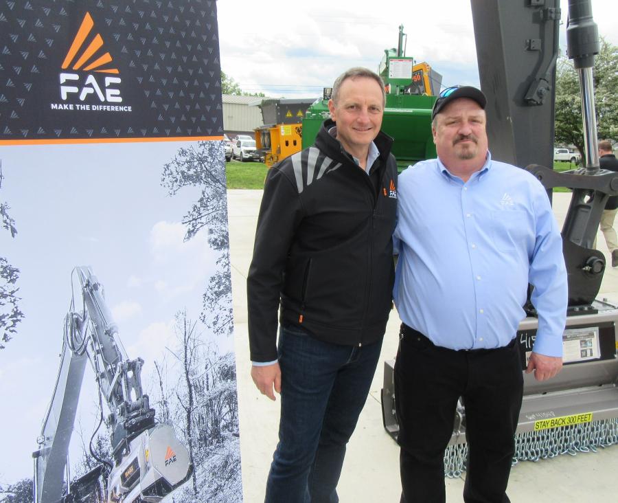 FAE USA CEO Giorgio Carera (L) and Territory Manager James Steindl were on hand to discuss the company’s forestry, agricultural and road construction remediation equipment.
(CEG photo)