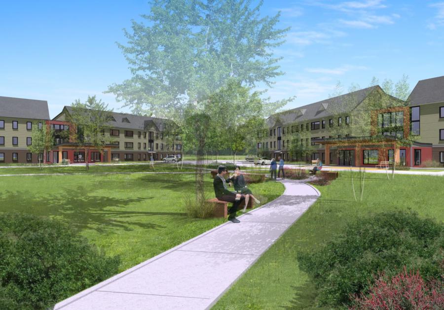 Cedar Pointe — representing Dakota’s 9th project in Connecticut — will transform approximately 11 acres of a vacant brownfield site into 108 newly constructed apartments. (Dakota rendering)
