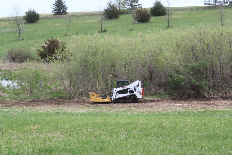 A T770 Bobcat CTL demonstrates this Diamond 72-in. Brush Cutter Pro. 
(CEG photo)