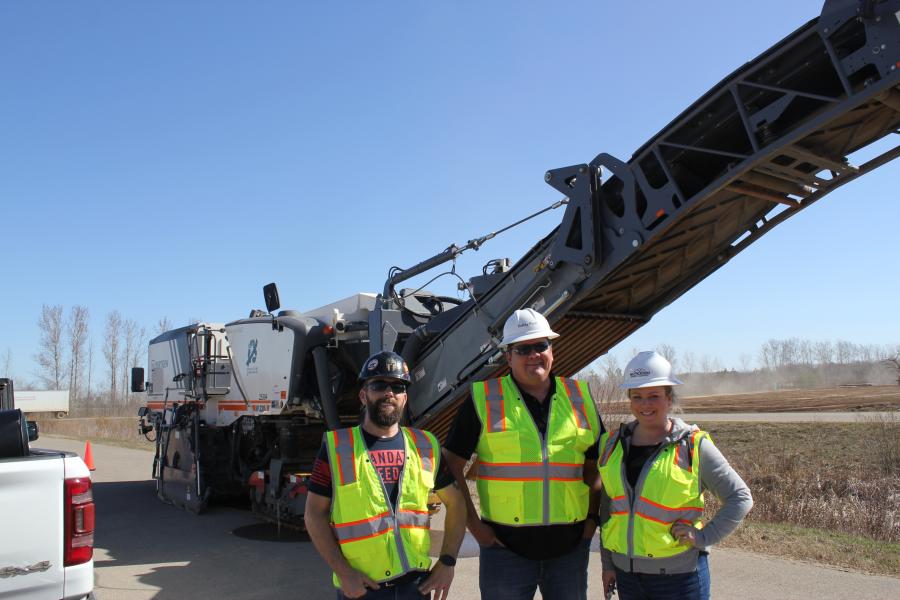 Allstates Pavement Recycling Team (L-R) are Justin Fyksen, milling superintendent; Larry Iverson, training and development; and Jess Harff, human resources manager.
(CEG photo)