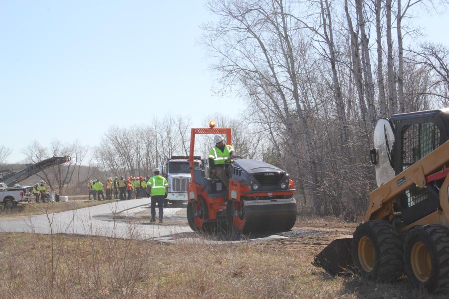 The demonstration was held on campus property, in an area used specifically for truck and equipment training purposes. The project covered an area 26 ft. wide by 275 ft. long.
(CEG photo)
