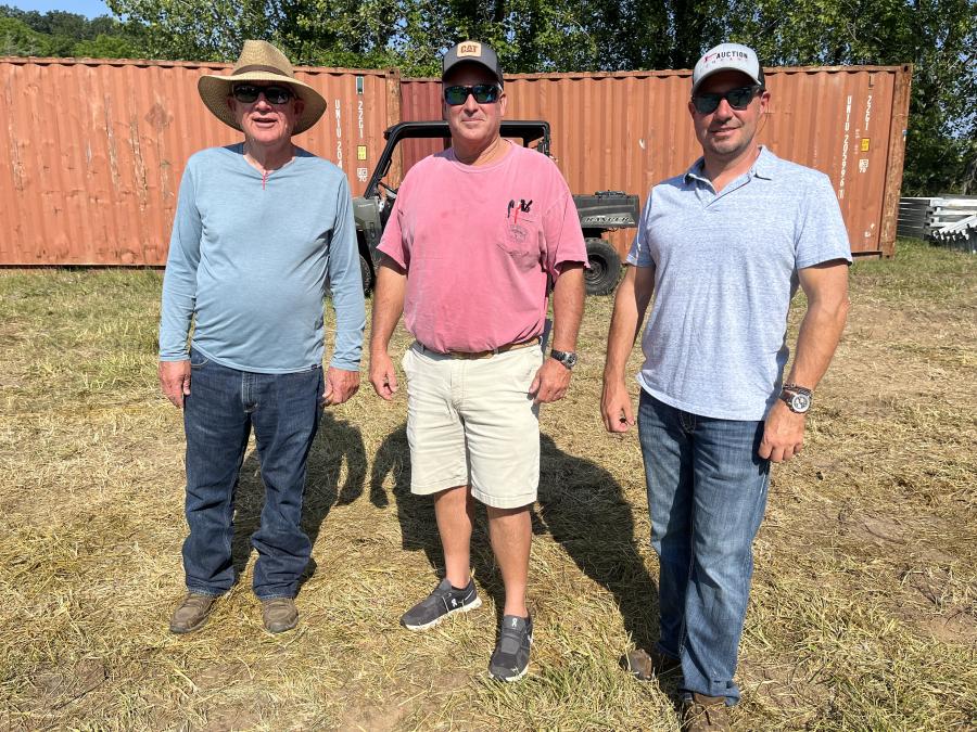 Looking for a bargain (L-R) are Roger West, K&B Land Clearing in Robbinsville, N.C.; David Simmons, Simmons & Simmons Land Clearing & Grinding in Clinton, N.C.; and Kevin Spinler, Steadfast Services in Talmo, Ga.
(CEG photo)
