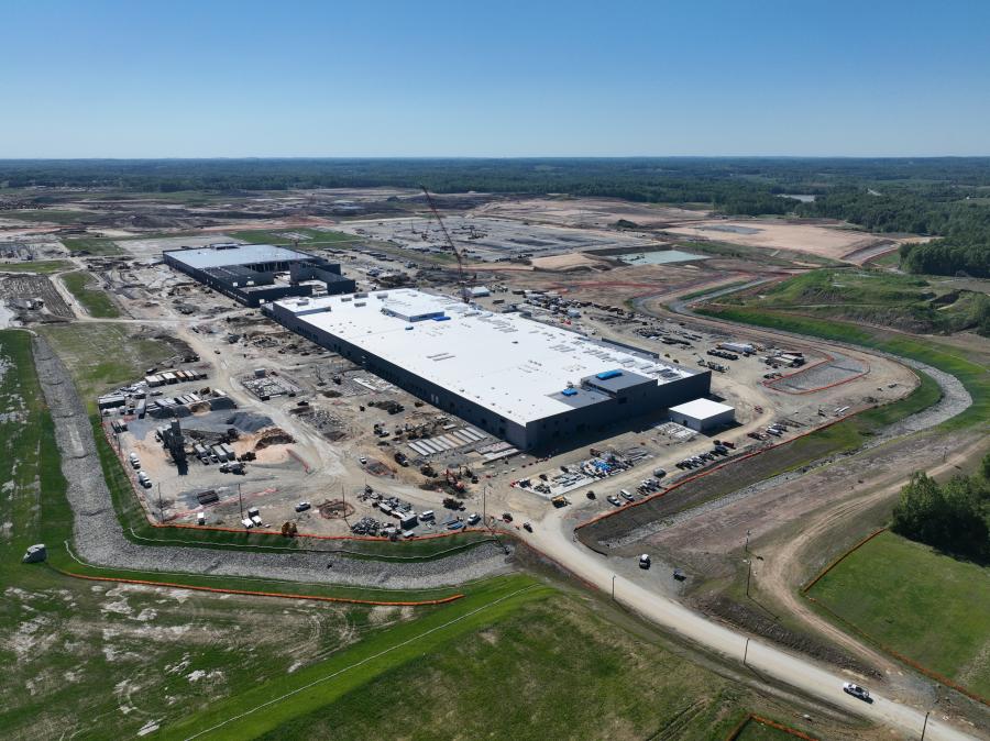 The under-construction Toyota battery plant near Greensboro, N.C. (Toyota via AP photo)
