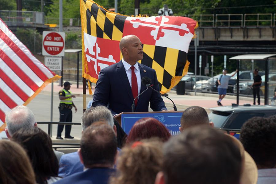 Gov. Wes Moore announced the historic relaunch of Baltimore’s Red Line, a major investment in transit to significantly enhance east-west connectivity across the Baltimore region. (Maryland.gov photo)