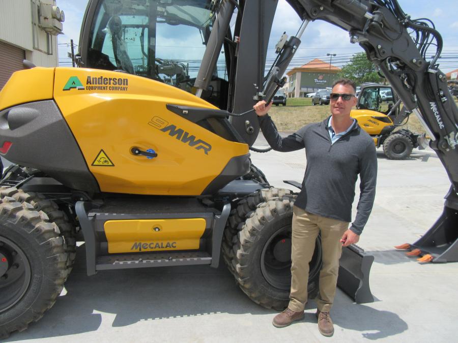 Anderson Equipment Company’s Dave Hegeman sold the dealership’s first Mecalac 9MWR wheel excavator to a local municipality to replace a tractor and a backhoe.
(CEG photo)
