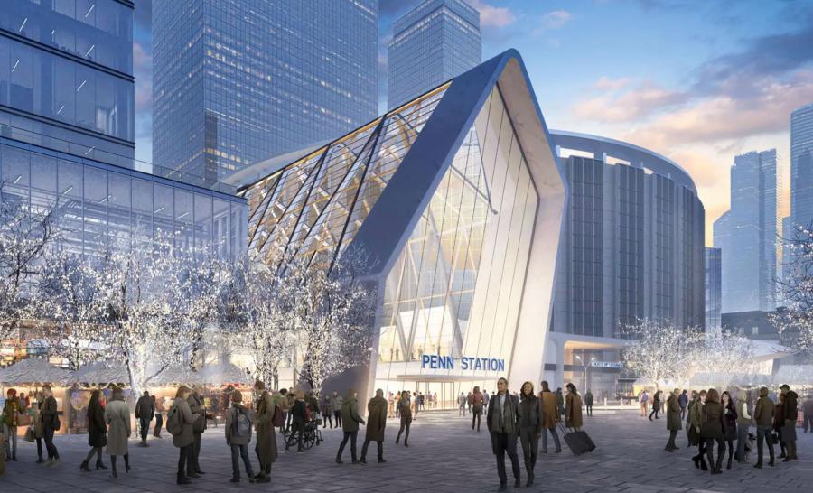 A rendering of the proposed renovation to Penn Station. (New York Governor's Office rendering)