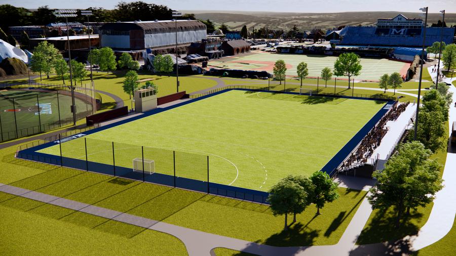 The new UMaine field hockey complex is part of the University of Maine's transformative $110 million athletic facilities master plan. (UMaine rendering)