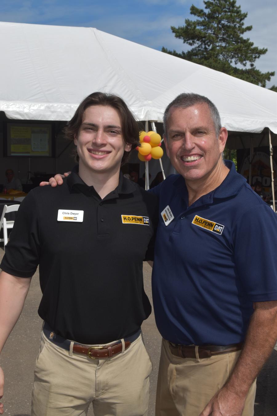 H.O. Penn’s John Murphy (R) shares his years of wisdom with Chris Dwyer, who has a summer apprenticeship with H.O. Penn while he attends Purdue University.
(CEG photo) 