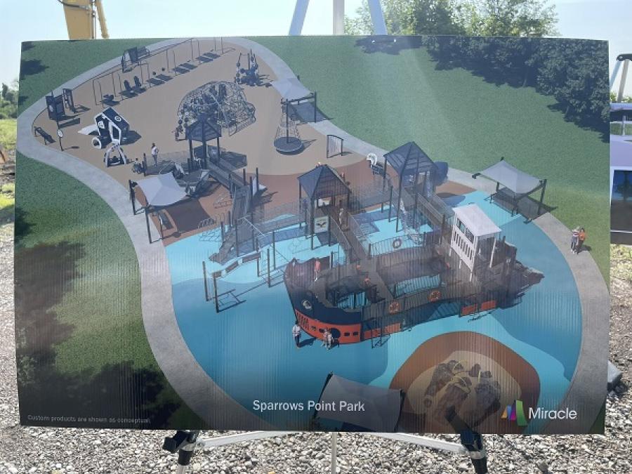 Sparrows Point Park will be Baltimore County’s first Leadership in Energy and Environmental Design (LEED) Platinum-designed park project. (Baltimore County Government photo)