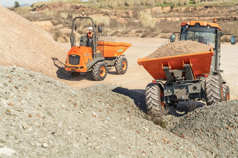 AUSA has 20 different models of dumpers in its catalog, with payloads ranging from 2,200 lb./0.74 cu. yds. for the most compact model, up to 22,000 lb./5.1 cu. yds. for the largest one.