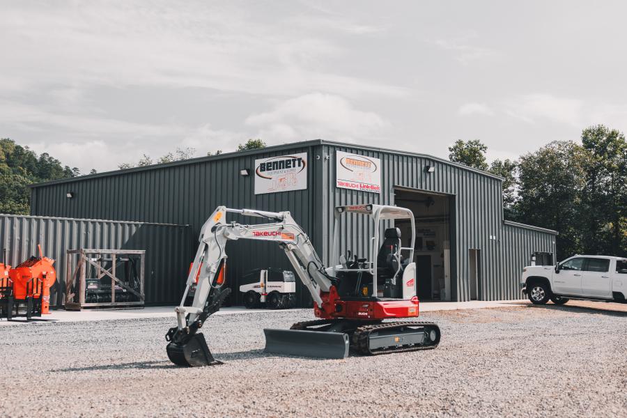 The Bennett Equipment location at 1897 US Highway 76 in Hiawassee will now carry Takeuchi’s full line of compact excavators, wheel loaders and track loaders for sale and rental.