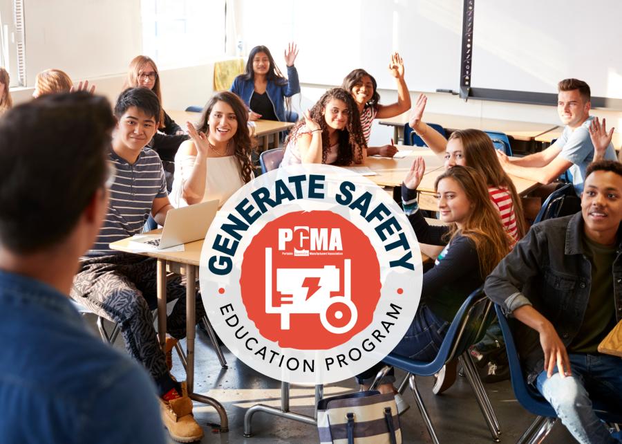 Content is divided into two distinct age groups: K-6 and 7-12 grades. The lessons promote safe usage of portable generators in emergencies and avoidance of exposure to dangerous carbon monoxide fumes.