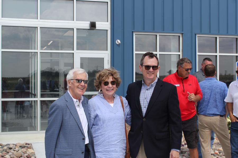 (L to R) are Peter Schuller, chairman of A.B. Systems; Minnesota Senator Carla Nelson; and Mike Sill II, CEO of Road Machinery & Supplies Co. 
(CEG photo)