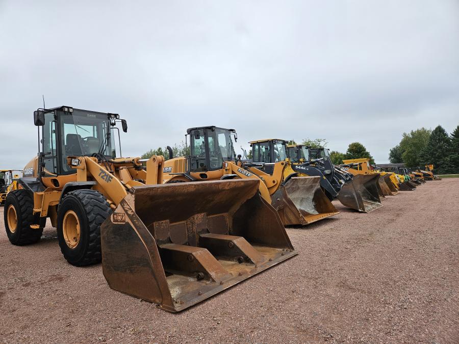 There were many wheel loaders looking for new homes at Wausau’s annual fall auction.
(CEG photo)