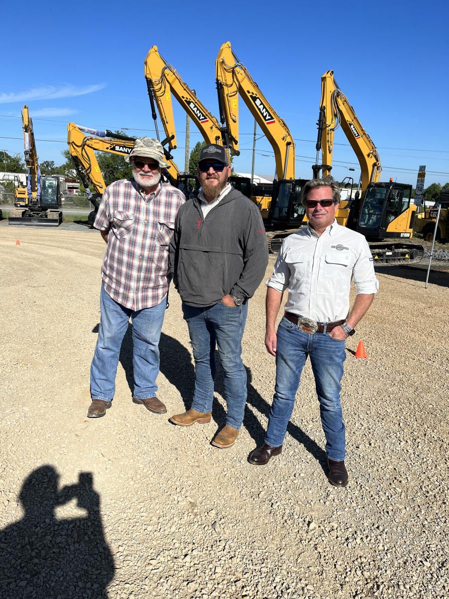 (L-R) are Tony Palmer, Dawn Development Monroe, N.C.; and Russell Griffin and Anthony Broome, both of Ironpeddlers.
(CEG photo)