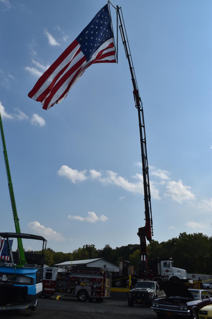 Old Glory waves high above the event.
(CEG photo) 