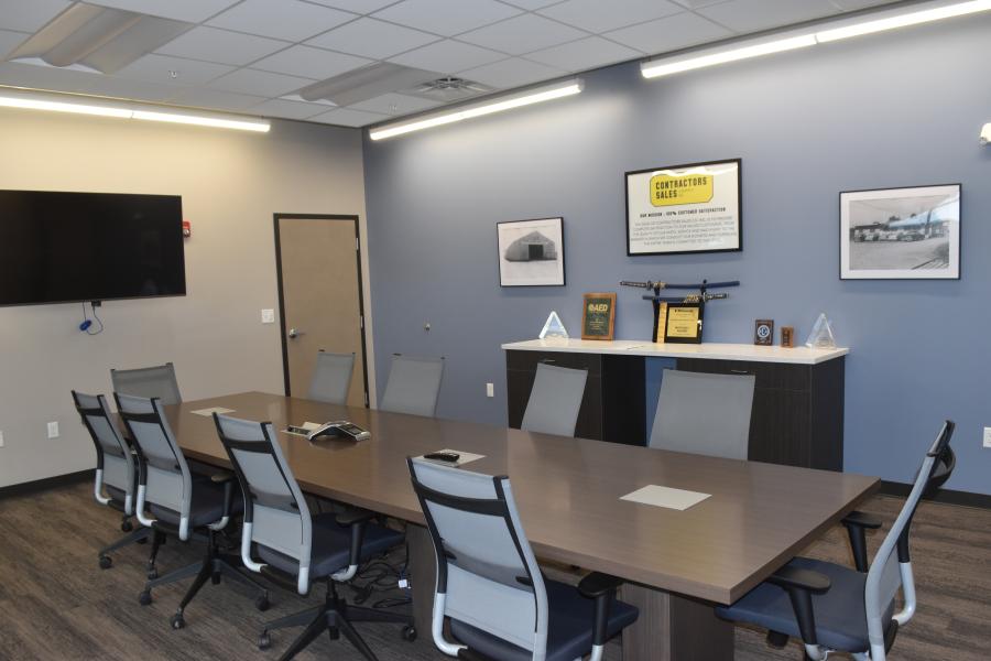Contractors Sales Company’s spacious conference room is equipped with technology for remote conferencing.
(CEG photo)