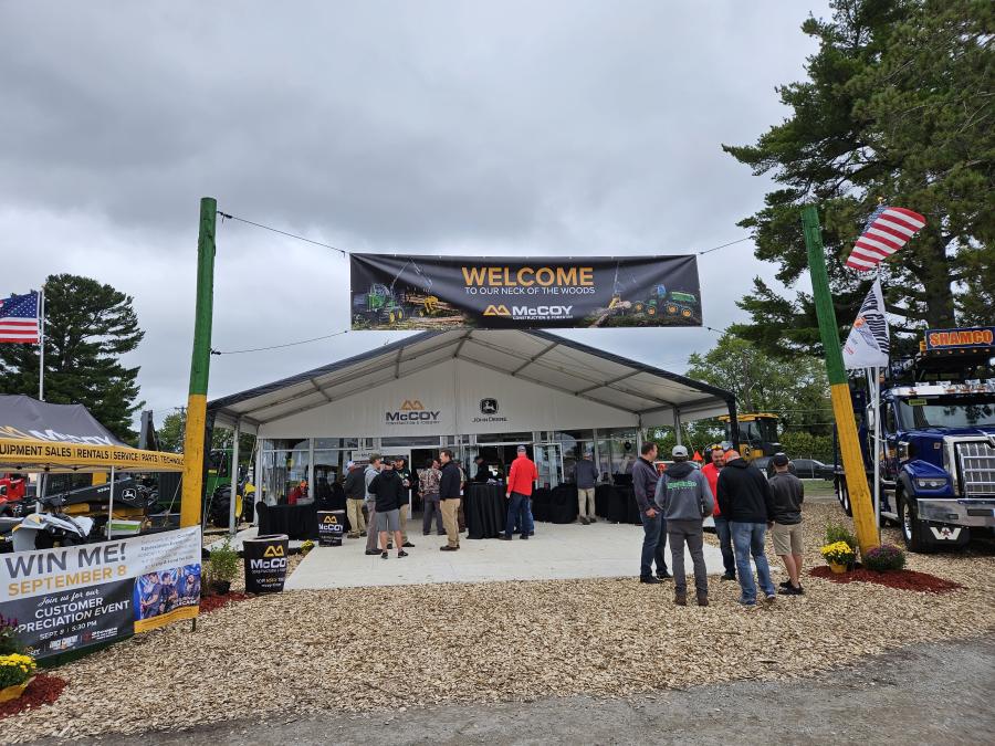 The McCoy Construction & Forestry booth attracted a nice crowd. 
(CEG photo)