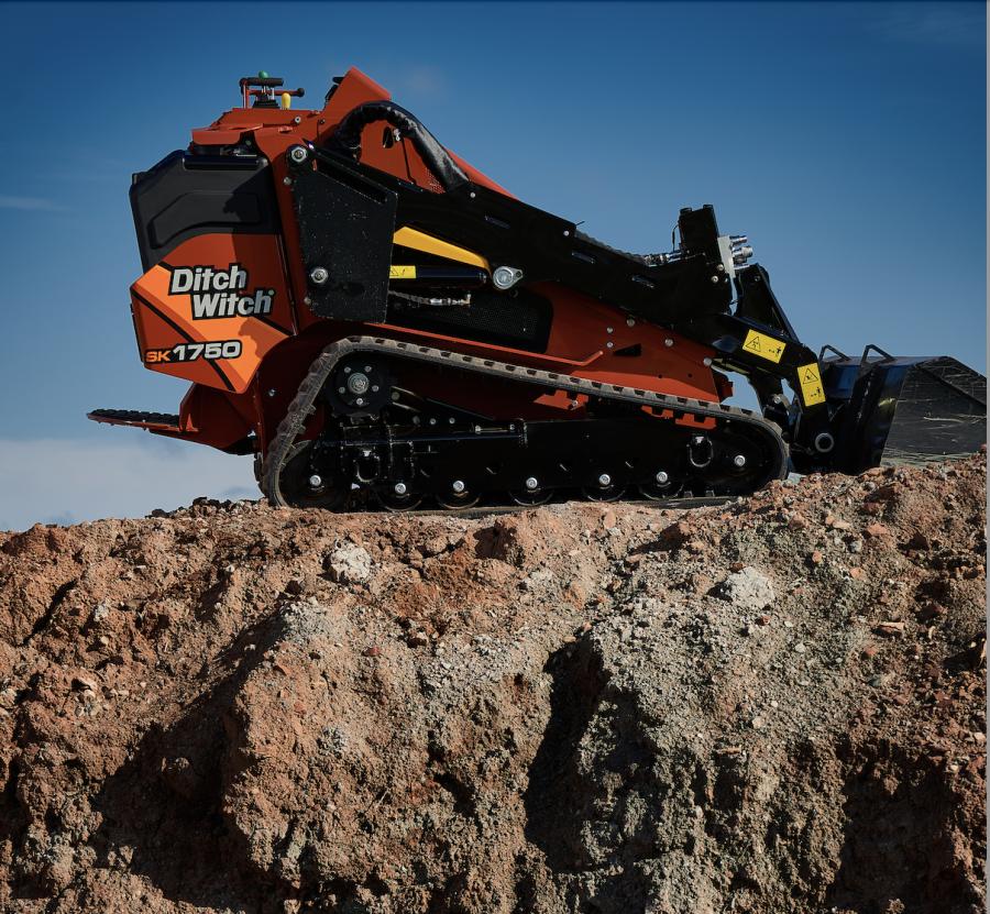 Equipped to handle a wide range of landscape, irrigation and tree-care projects, the SK1750 mini stand-on skid steer is built with the power and reliability to complete any task, according to the manufacturer.