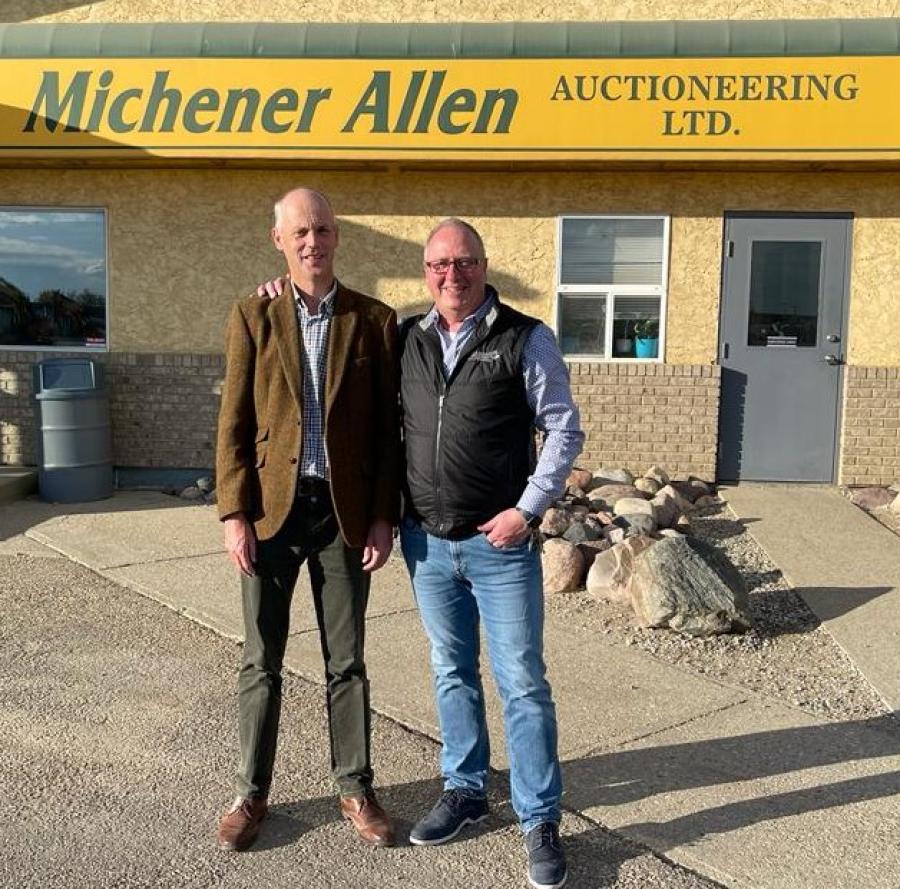 Euro Auctions founder Derek Keys (L) with Ian Michener of Michener Allen.