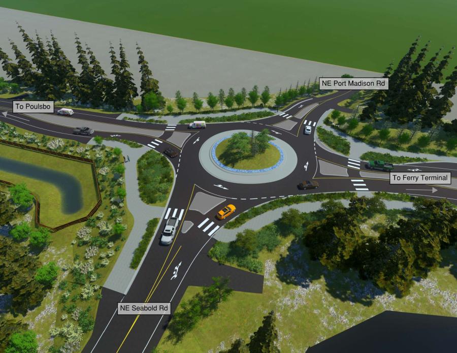 West Port Madison proposed roundabout-SR 305
(WSDOT photo)