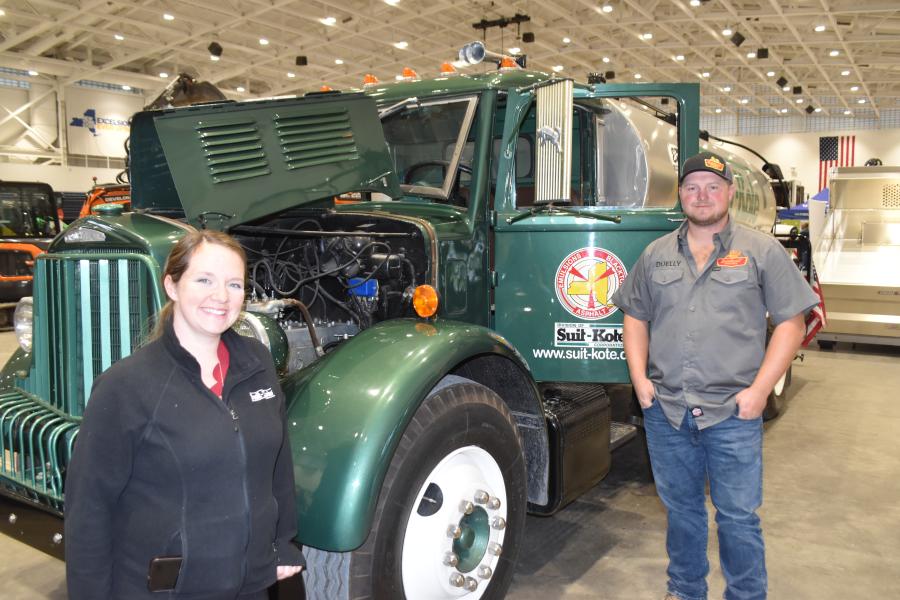 Many thanks to the National Brockway Truck Preservation Association and Suit-Kote for putting on display this 1954 Brockway truck owned by Suit-Kote. Chelsea Mancuso (L) and Alex Duell.
(CEG photo)