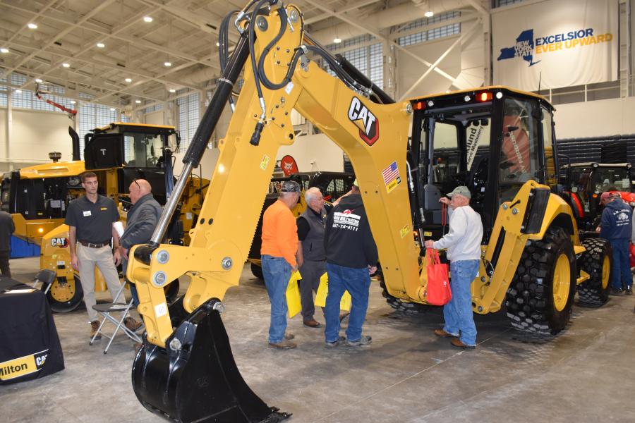 Caterpillar offers virtually every earthmoving and roadbuilding tool that you could possibly need, including the old standby tractor loader backhoe on display in the Milton CAT exhibit. Milton Cat is particularly excited to get the word out on its new facility on Eastman Road in North Syracuse, N.Y.
(CEG photo)