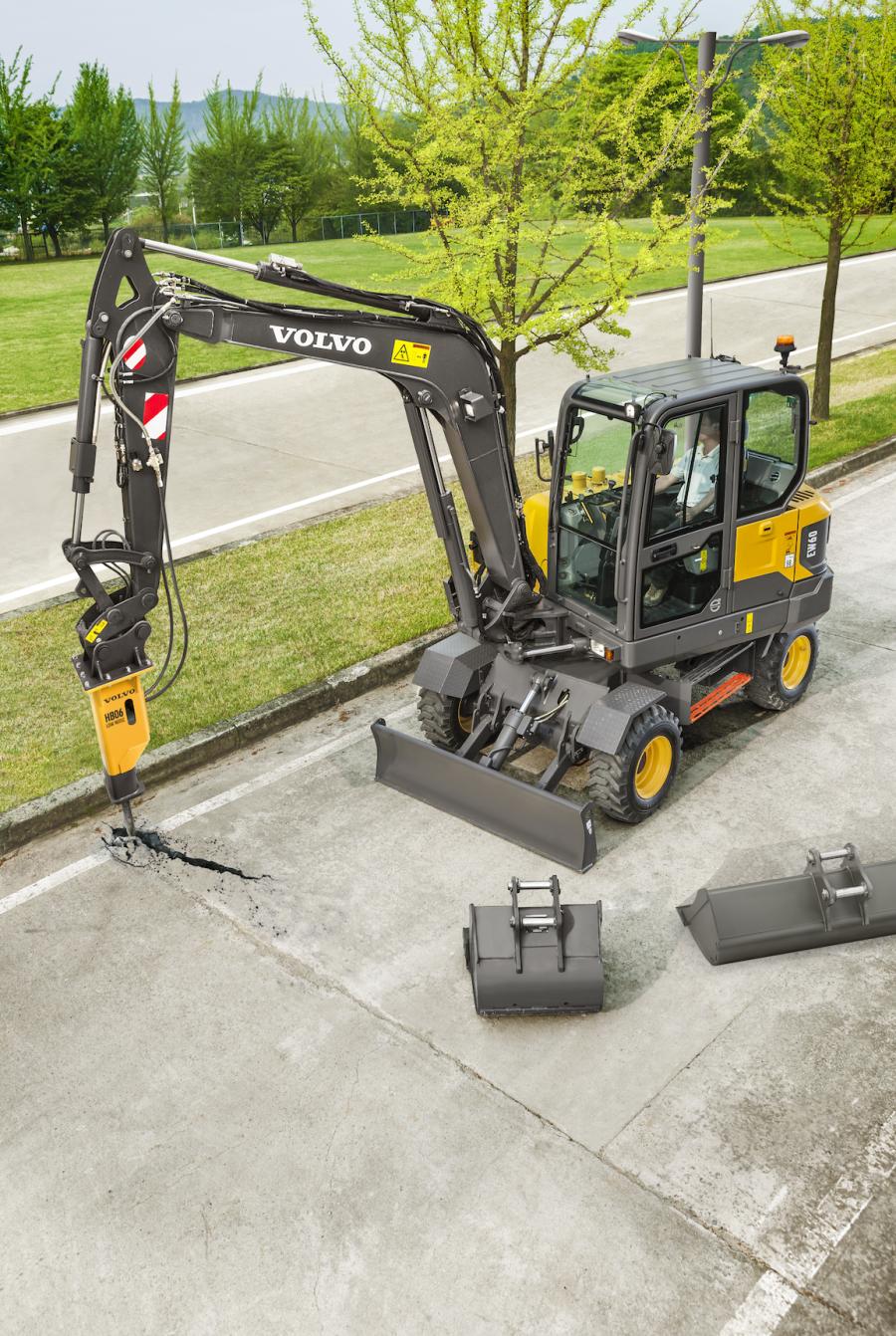 A compact excavator is a great option because of how many different attachments it can support.