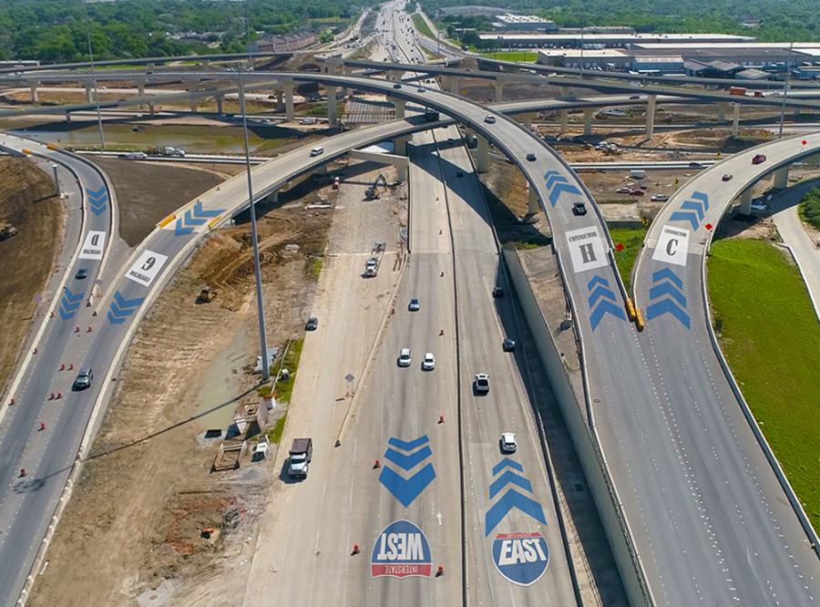 The State Highway 288 connector ramp to I-610 South Loop eastbound will be closed until Feb. 19, 2024.
(TxDOT photo)