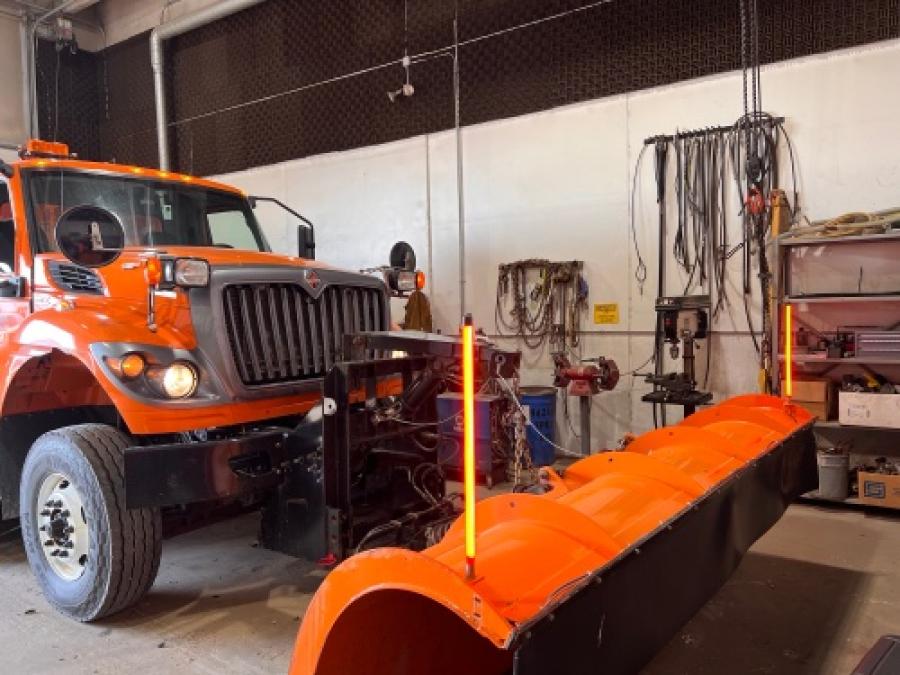 This winter, the Iowa Department of Transportation will be testing new “whip lights” on several of its snowplows.
(Iowa DOT photo)