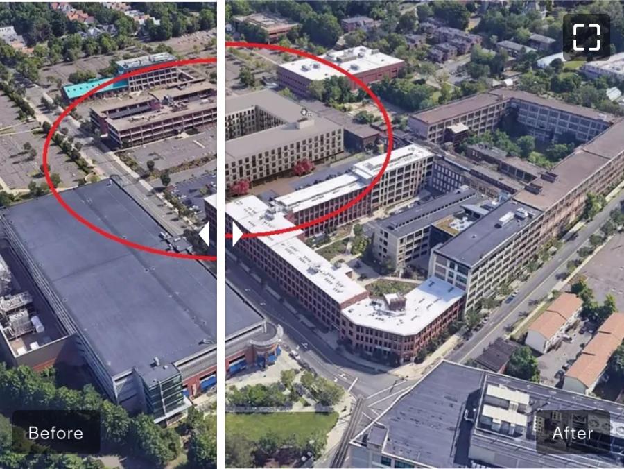 Empty parking lots, which currently create a void in community connectivity, are slated to become part of a revitalized Winchester Center.