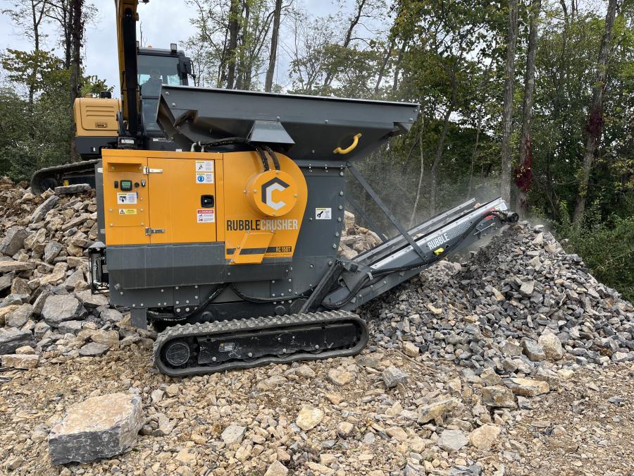 The RC150T unit weighs just under 8,000 lbs. and enables the operator to recycle C&D waste materials for use on site, without having to pay to remove materials or bring in new aggregate for jobs.
