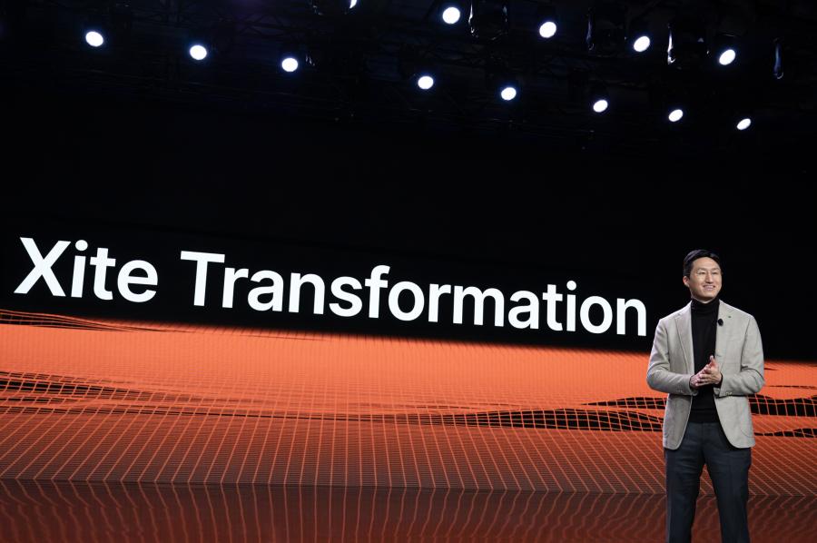 HD Hyundai Vice Chairman and CEO Kisun Chung presented 'Xite Transformation' at CES 2024.