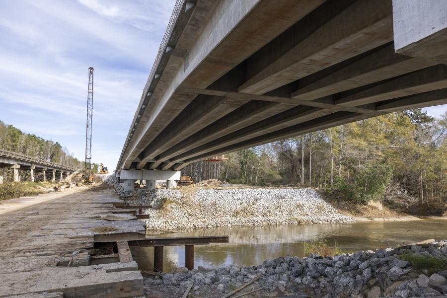 Crews have made significant progress on replacing the Miss. 42 bridge over Tallahalla Creek in Perry County.