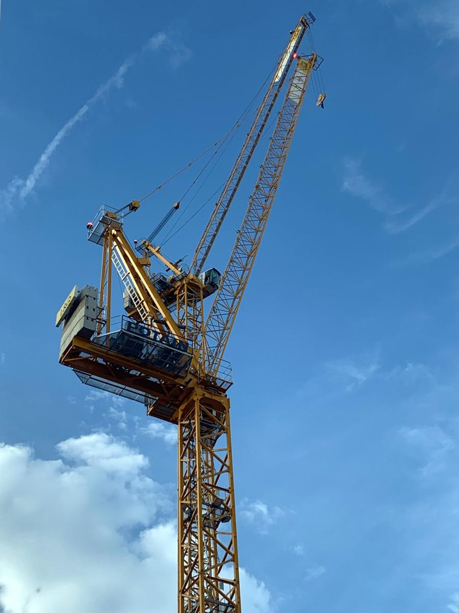 The MR 229 is the first Potain luffing jib crane to feature Manitowoc’s Crane Control System (CCS), helping to get work done faster and more accurately. With CCS, it takes just 15 minutes to configure the crane, calibrate sensors for crane movement, and set the trolley limit switch and jib length, according to the manufacturer.