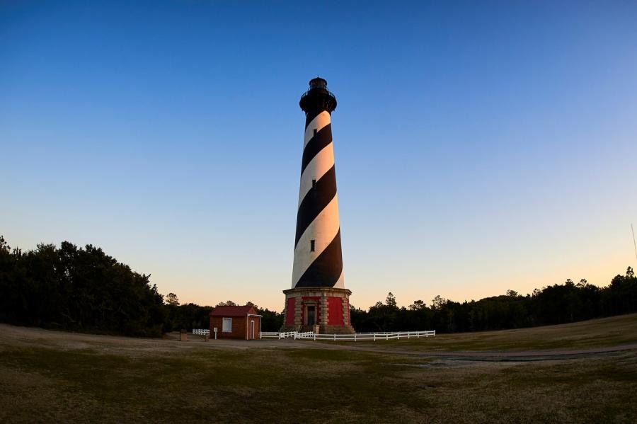 Built in 1870, the iconic Cape Hatteras Lighthouse stands watch over the Graveyard of the Atlantic.
