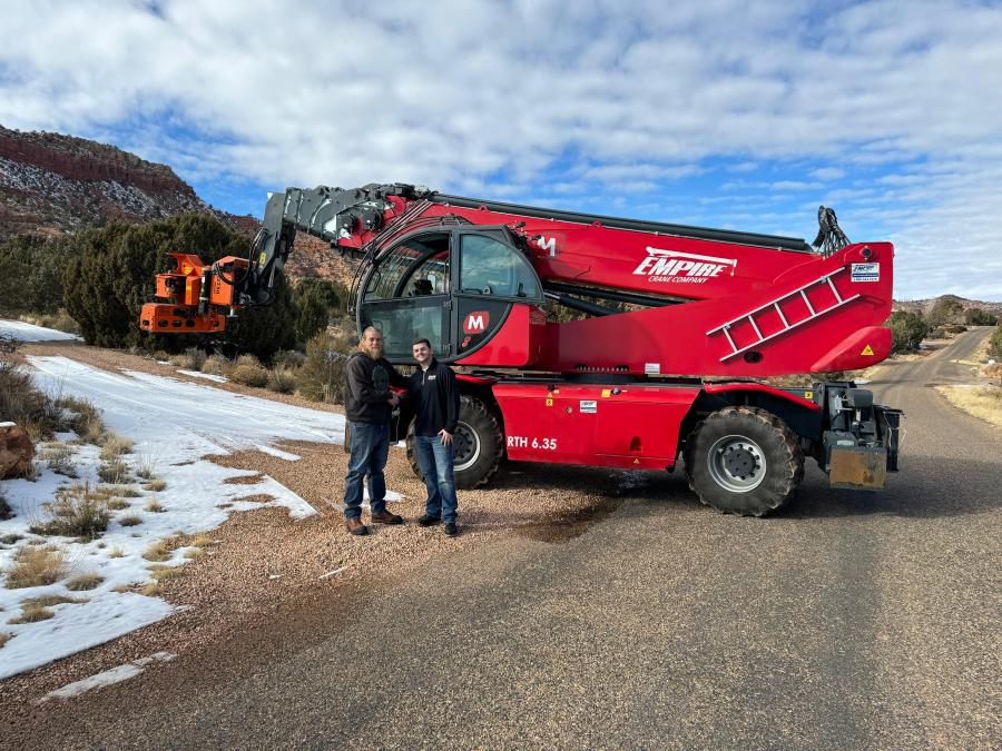 Empire Crane delivered a Magni America RTH 6.35 with a Westtech Woodcracker attachment to Deseret Tree Worx in Utah.