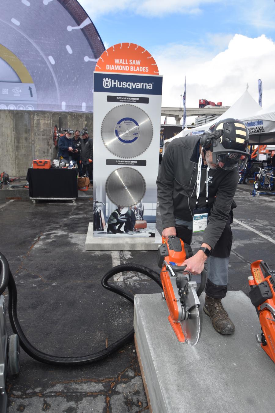 Husqvarna unveiled several new products and showcased products and product ranges that will launch throughout 2024. The product ranges include new equipment from the PACE battery system, diamond tooling and DXR demolition robot categories. (CEG photo)