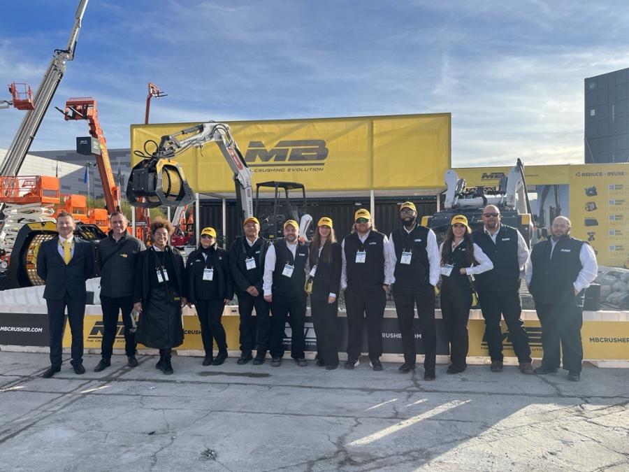 The MB team on hand for a group photo at World of Concrete 2024.  (CEG photo)